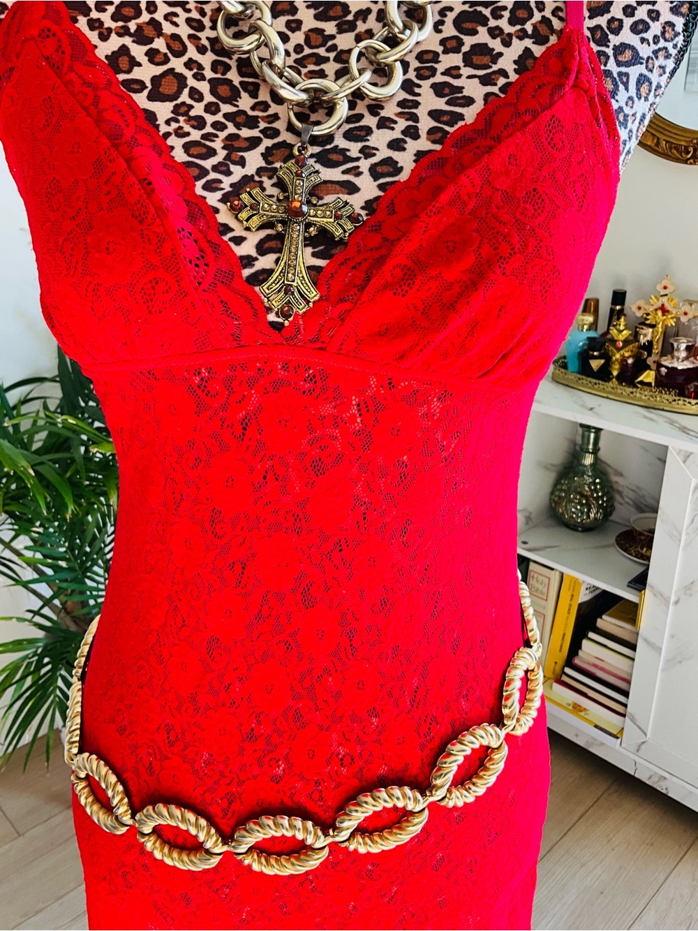 Floral Red Lingerie - Picture 3 of 8